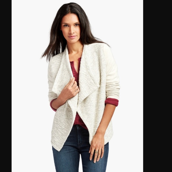 Lucky Brand Jackets & Blazers - Lucky Brand Metallic Wrap Jacket Gold Cream Blazer